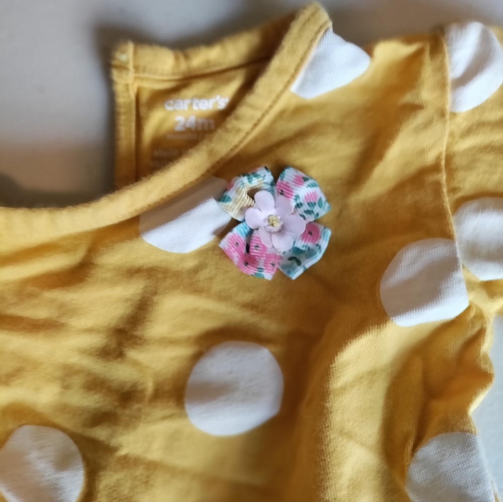 24m yellow bodysuit